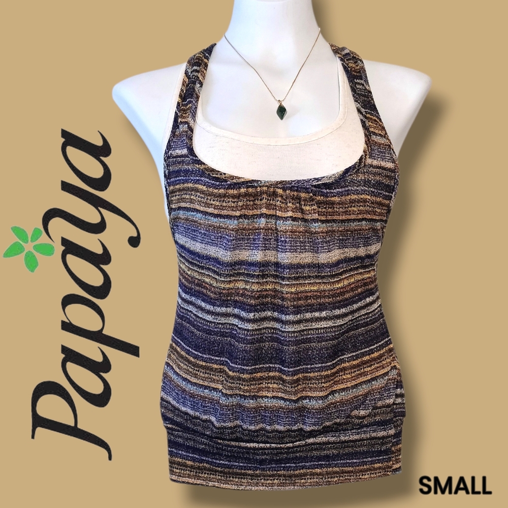 Papaya Women's Striped Knit Halter Top
